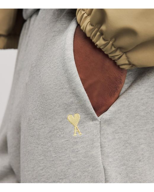 AMI Gray Cotton Ami De Coeur Sweatpants for men