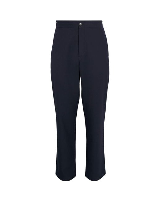 Vince Blue Wool-Blend Twill Trousers for men