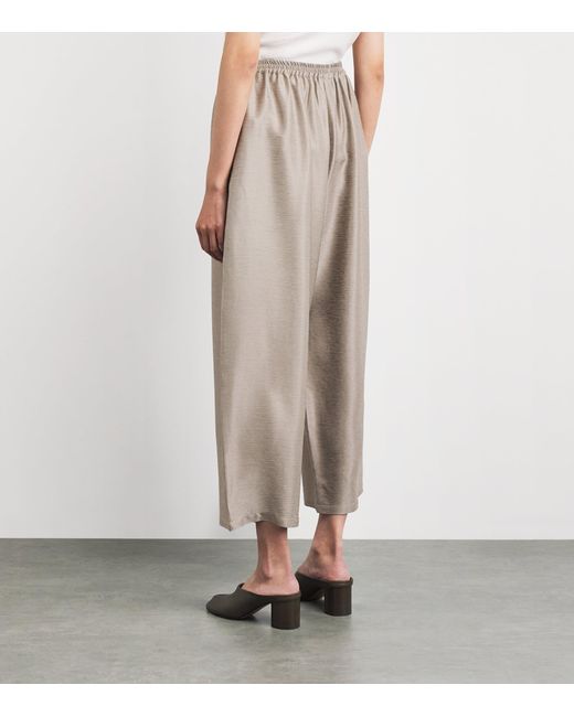 Eskandar Gray Silk Japanese Trousers