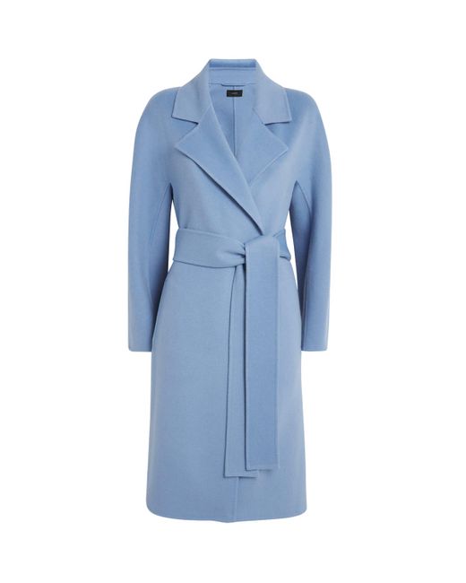 Joseph Blue Wool-Cashmere Costa Coat