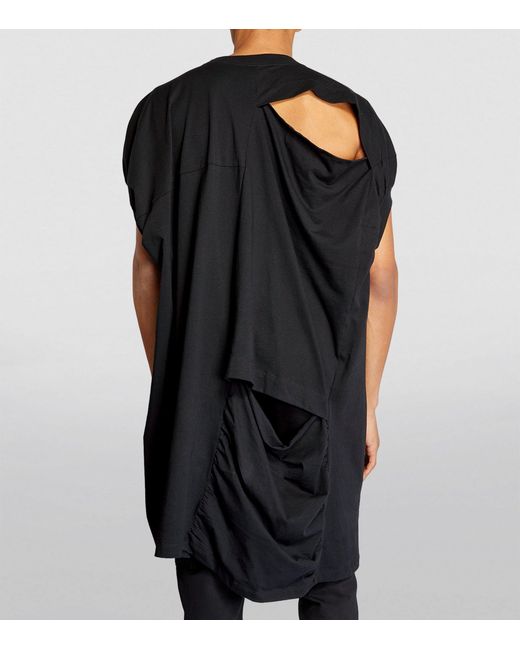 Vivienne Westwood Black Cotton Oversized Cut-out T-shirt for men
