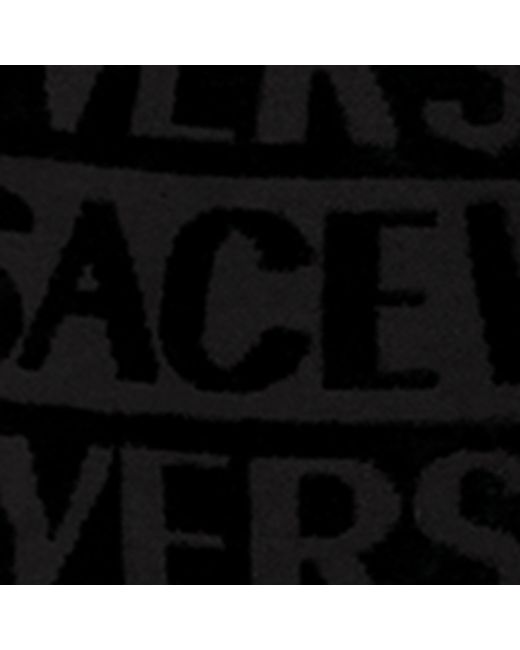 Versace Black Cotton Baroque Robe