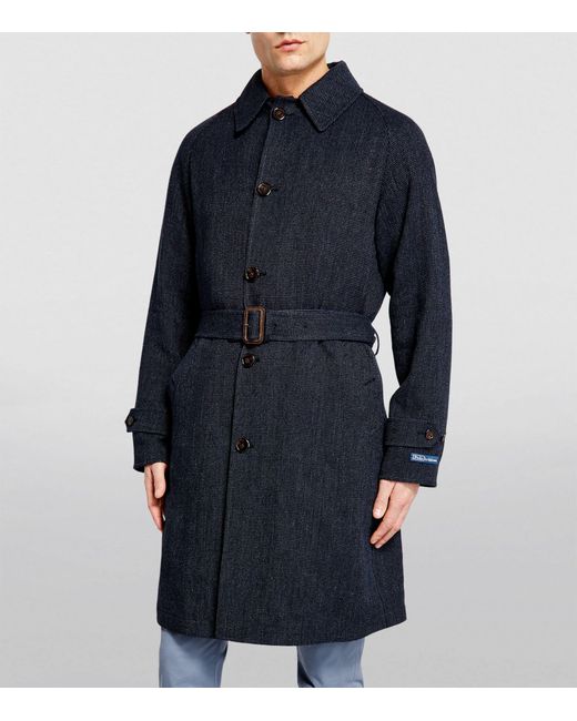 Polo Ralph Lauren Blue Reversible Collared Coat for men