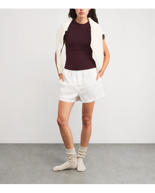 Skims Purple Cotton Jersey T-Shirt
