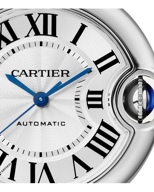 Cartier Metallic Stainless Steel Ballon Bleu De Watch 33mm