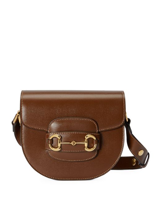 Gucci Brown Mini Leather Horsebit 1955 Shoulder Bag