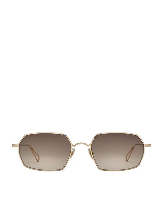 Ahlem Gray Colisee Rectangle Sunglasses for men