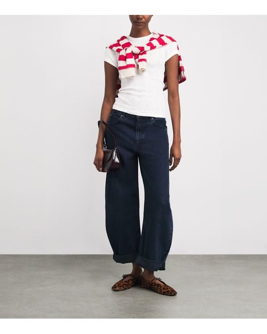 Mother White Cotton Itty Bitty T-Shirt