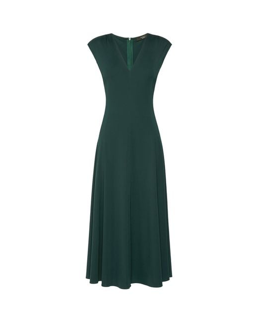 Max Mara Green Jersey Midi Dress