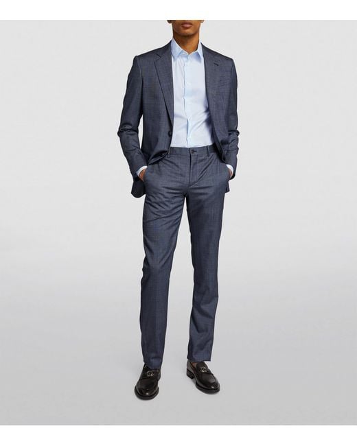 Giorgio Armani Blue Cotton-Blend Shirt for men