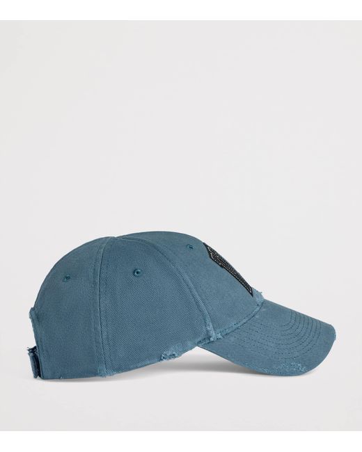 Balenciaga Blue Distressed Vip Cap