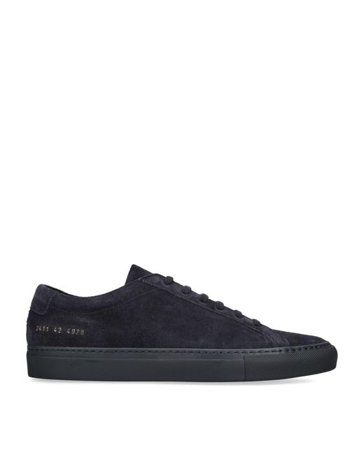 Common Projects Blue Suede Low-top Achilles Sneakers for men
