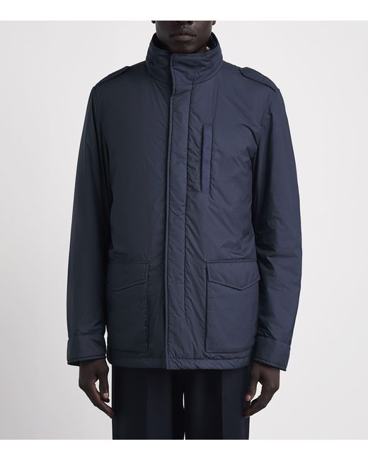 Herno Blue Technical Padded Jacket for men