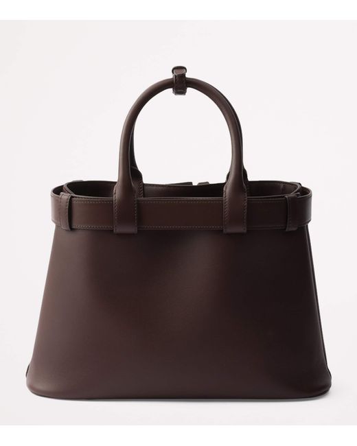 Prada Black Small Leather Buckle Tote Bag
