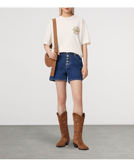 AllSaints White Organic Cotton Sun City Etta T-Shirt
