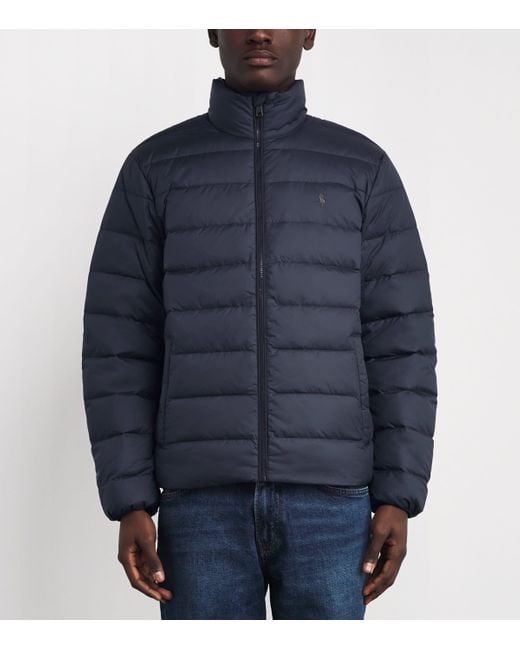 Polo Ralph Lauren Blue Down Packable Colden Jacket for men