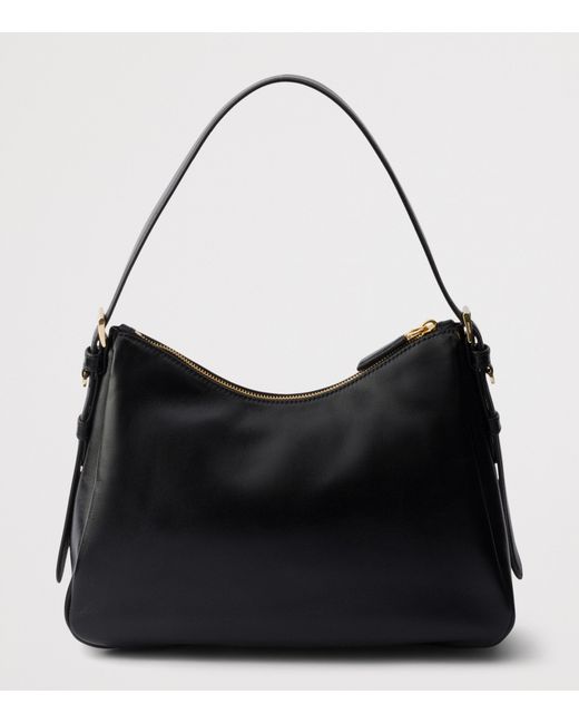 Prada Black Medium Leather Aimée Shoulder Bag
