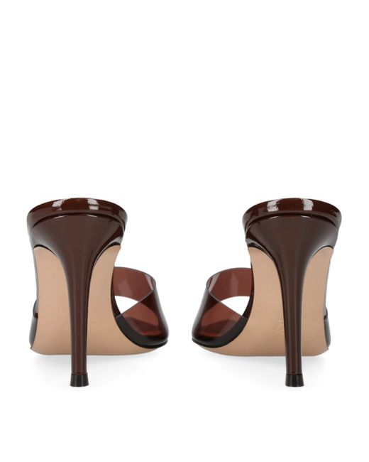 Gianvito Rossi Brown Elle Mules 105