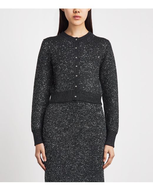 Toccin Black Knitted Sequin Mollie Cardigan