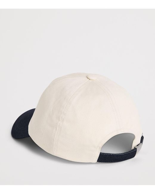 NN07 Blue Cotton Logo Baseball Cap for men