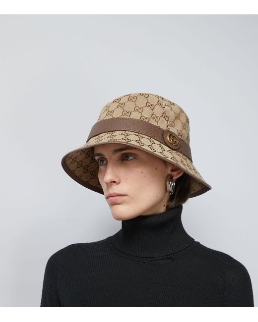 Gucci Natural Canvas Gg Supreme Bucket Hat for men