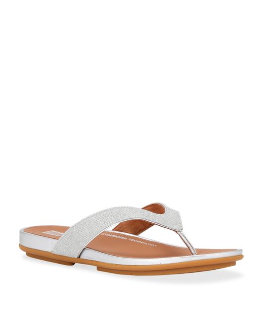 Fitflop Gracie Flip Flops in White | Lyst UK