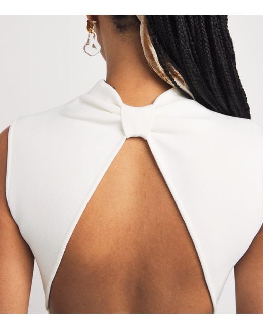 Cult Gaia White Knitted Harlow Mini Dress