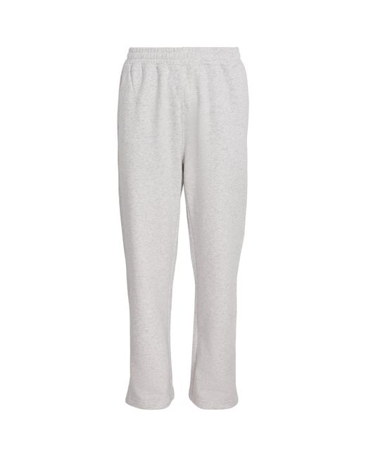 Cole Buxton Gray Cotton Uncuffed Sweatpants for men