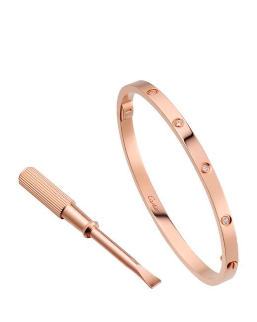 Cartier Natural Small Rose Gold And Diamond Love Bracelet