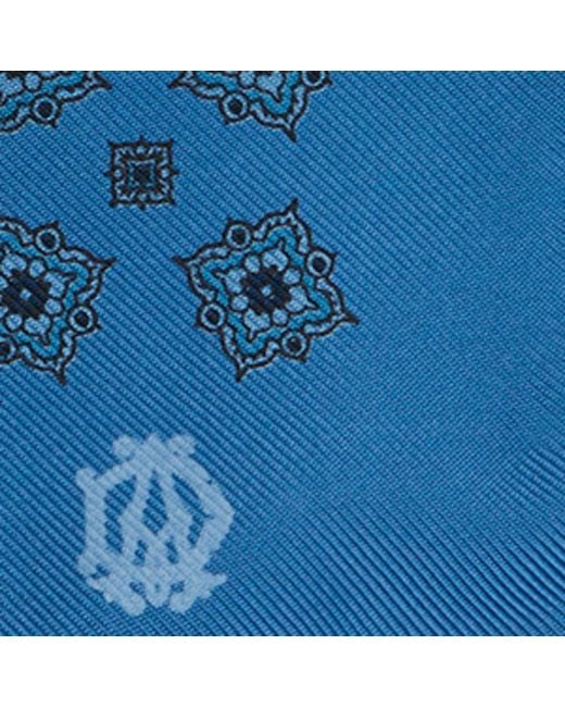 Dunhill Blue Mulberry Silk Pocket Square for men
