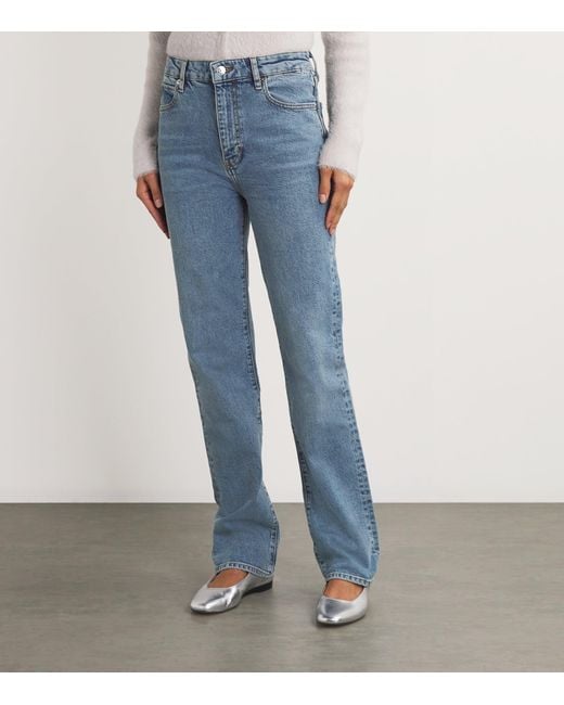FRAME Blue The Ruler Straight-Leg Jeans