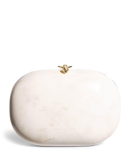 Jeffrey Levinson Natural Oval Elina Clutch Bag