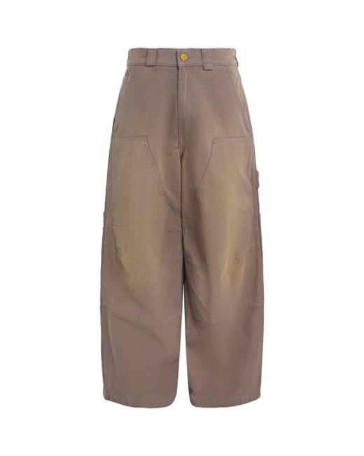 Willy Chavarria Brown Cotton Stockton Trousers for men