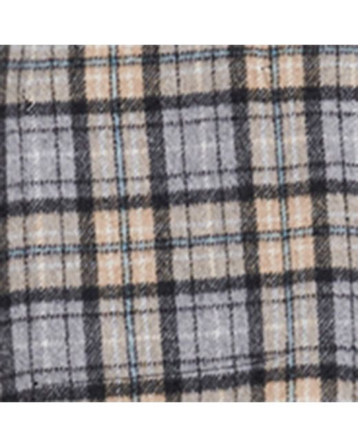 Loewe Gray Wool-Cashmere Check Coat