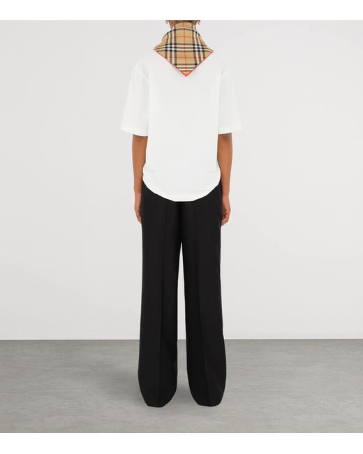 Burberry Metallic Silk Check Scarf