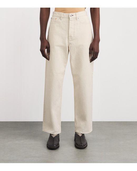 Paul Smith White Embroidered Wide-Leg Jeans for men