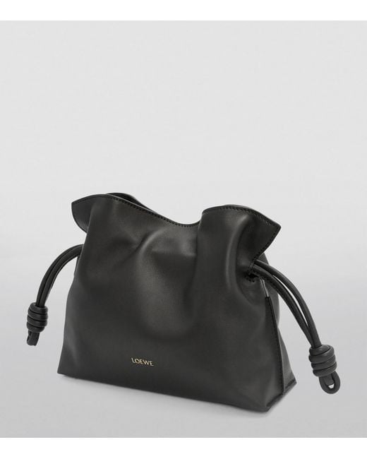 Loewe Black Mini Leather Flamenco Purse