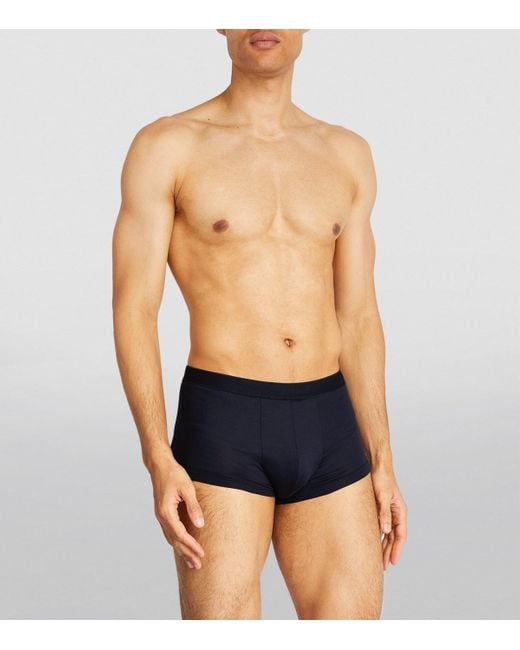 Zimmerli of Switzerland Blue 286 Sea Island Trunks for men
