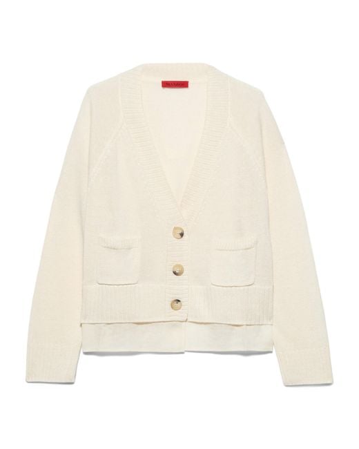 MAX&Co. Natural Linen-Blend Layered Cardigan