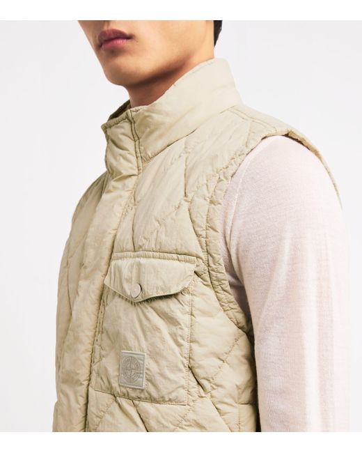 Stone Island Natural Quilted Ghost Gilet for men