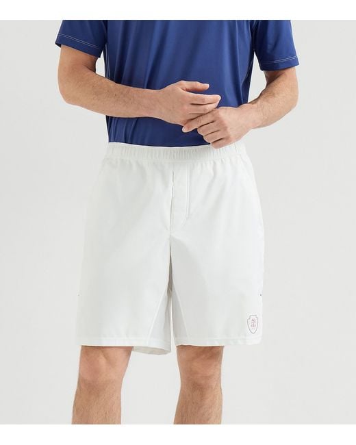 Brunello Cucinelli White Technical Bermuda Shorts for men