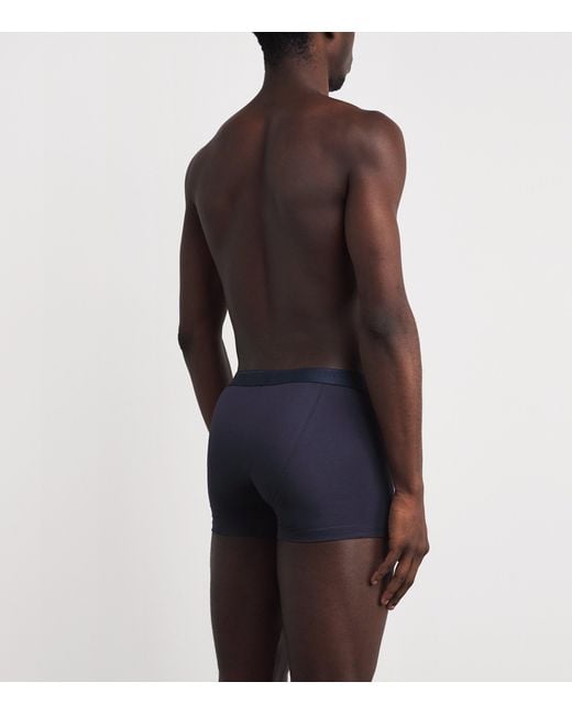 Sunspel Blue Superfine Cotton Low-Rise Trunks for men
