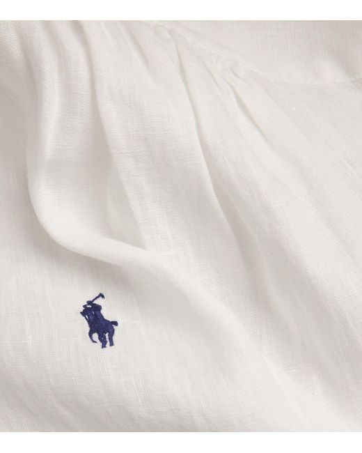 Polo Ralph Lauren White Linen Polo Pony Shirt