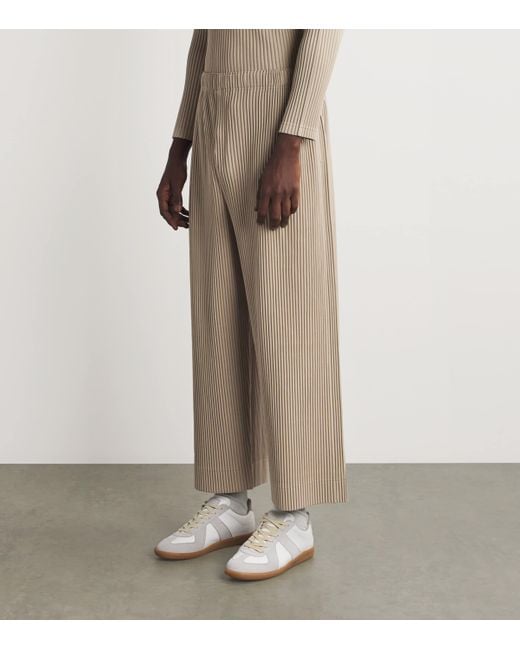 Homme Plissé Issey Miyake Natural Pleated Wide-Leg Trousers for men