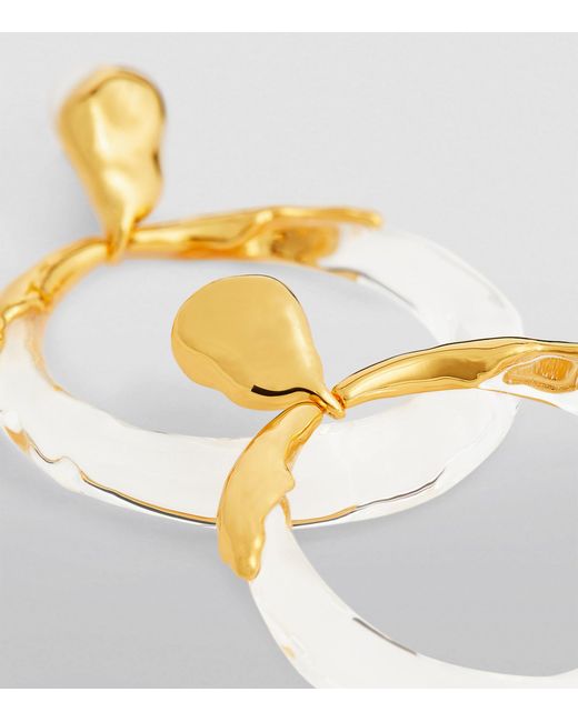 Alexis Metallic Gold-plated Molten Drop Earrings