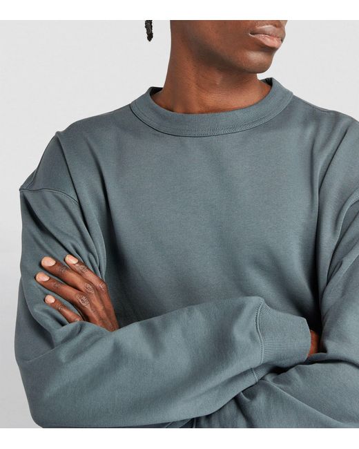 Dries Van Noten Blue Cotton Crew-neck Sweater for men