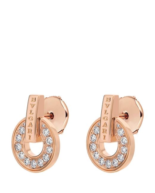 BVLGARI Metallic And Diamond Earrings