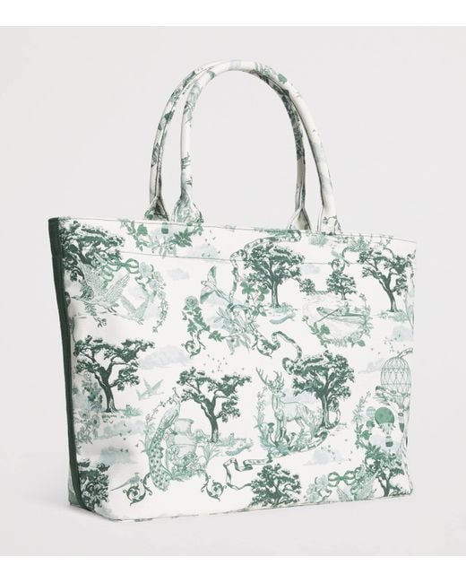 Harrods Metallic Medium Toile Tote Bag