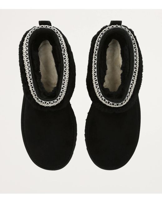 Ugg Black Classic Ultra Mini Maxi Curly Boots