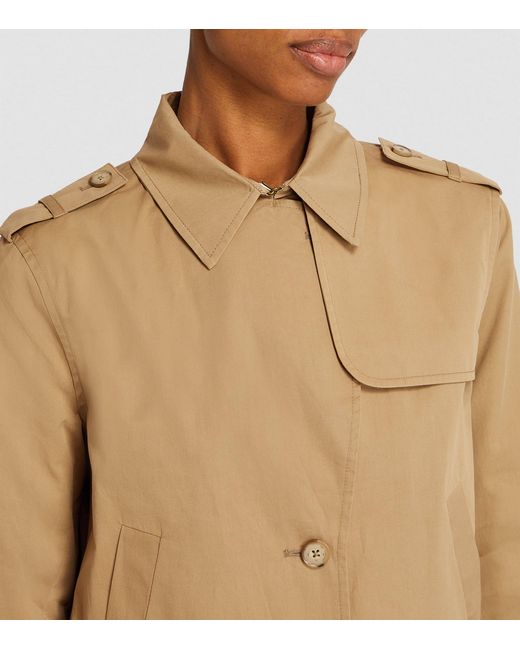 FRAME Natural Cropped Trench Coat